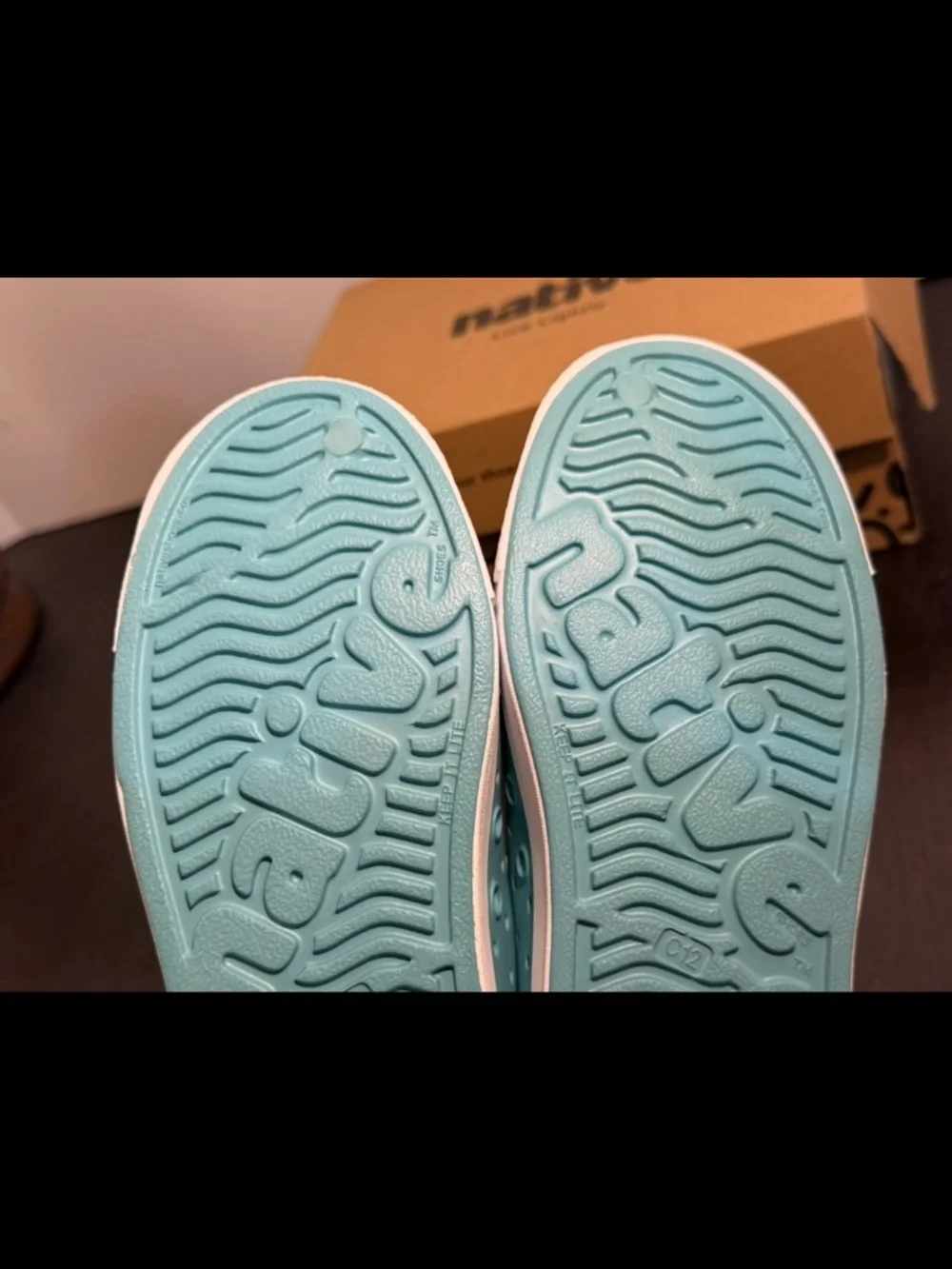 Native Jefferson Slip On Shoes Berta Blue/White Little Kids/Toddler C12
